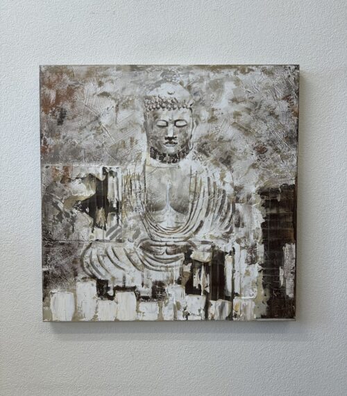 Vintage Buddha Wandbild abstrakte Malerei auf Leinwand