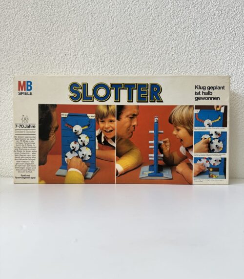 Vintage MB Gesellschaftsspiel SLOTTER mit Rädchen