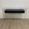 Vintage Glas-Konsolentisch mit zwei Schubladen