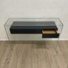 Vintage Glas-Konsolentisch mit zwei Schubladen