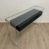 Vintage Glas-Konsolentisch mit zwei Schubladen
