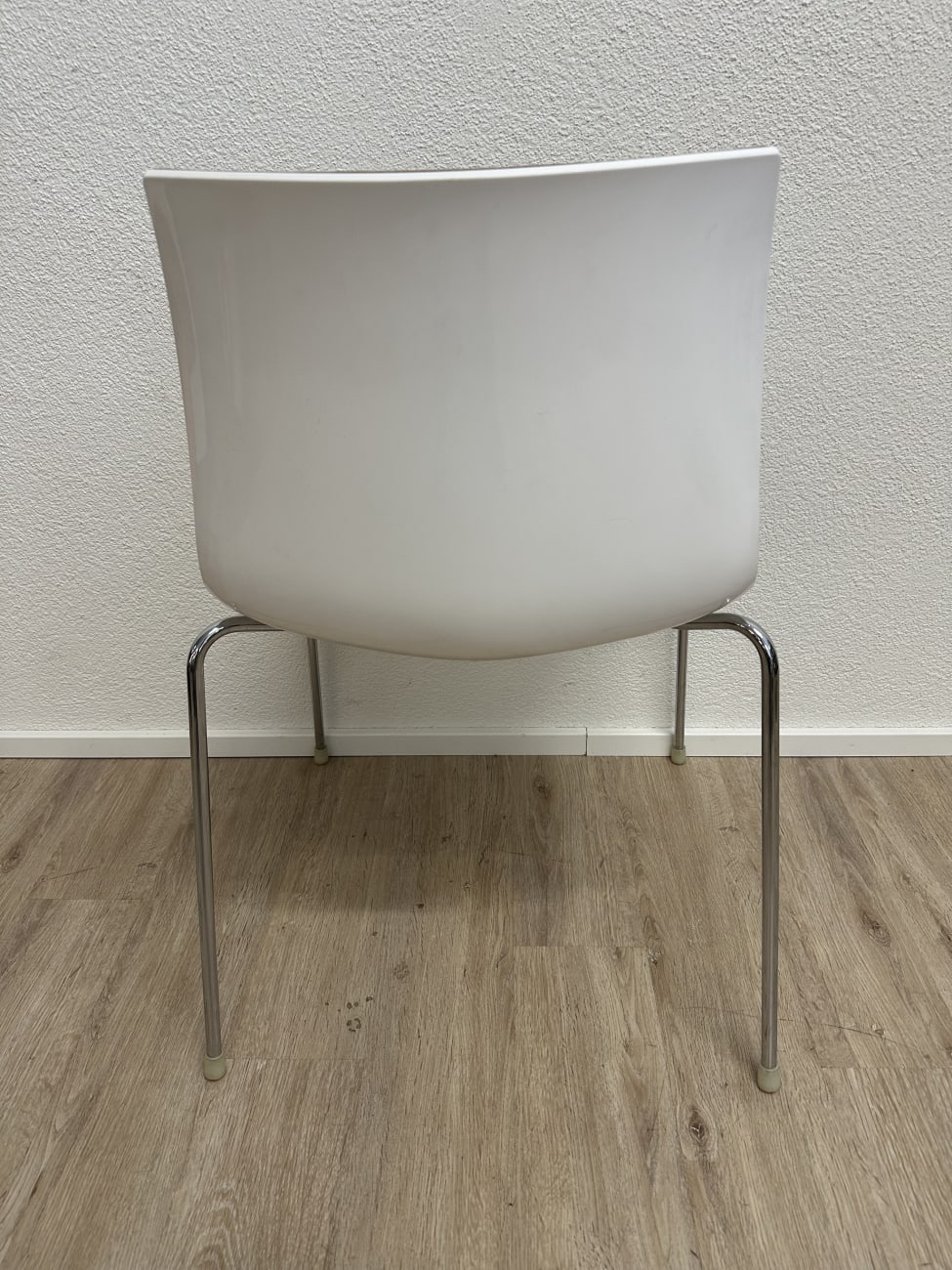 Vintage Freischwinger Stuhl arper mit braunem Sitz