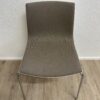 Vintage Freischwinger Stuhl arper mit braunem Sitz