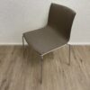 Vintage Freischwinger Stuhl arper mit braunem Sitz