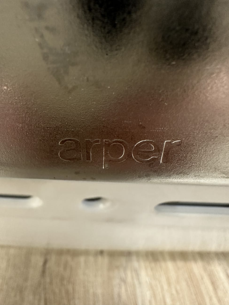 Vintage Freischwinger Stuhl arper mit braunem Sitz