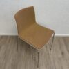 Vintage arper Essstuhl in warmem Beige mit Metallgestell