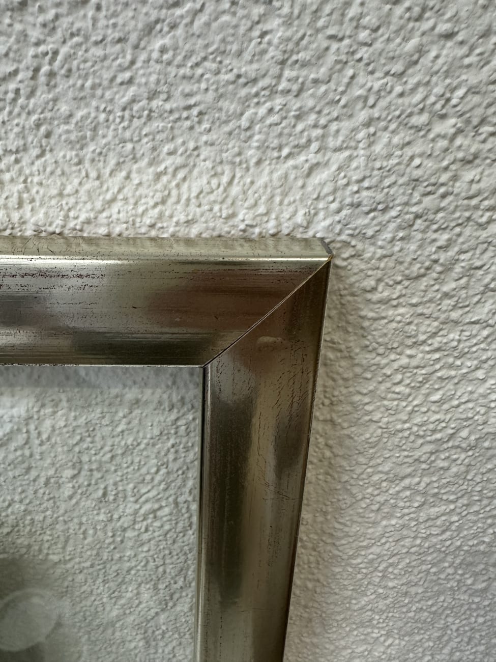 Vintage Kunstdruck Schröder im Metallrahmen grün