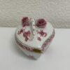 Vintage Herend Porzellan Schmuckdose herzförmig handbemalt