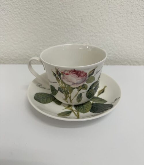 Vintage Roy Kirkham Tasse mit Untertasse Redoute Roses
