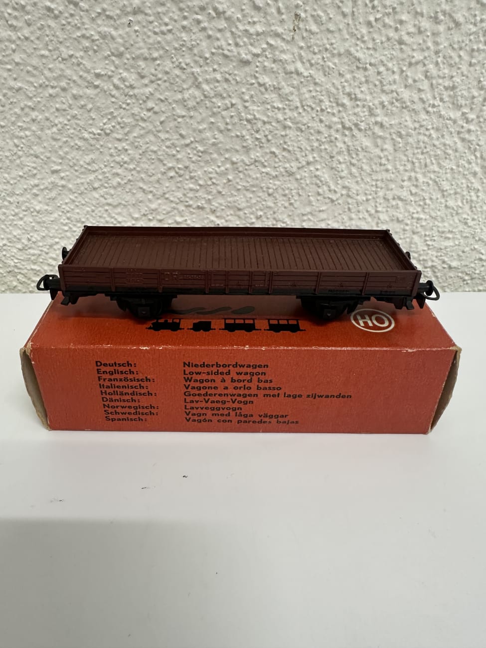 Vintage Kleinbahn Niederbordwagen Spur H0 Modellbahn