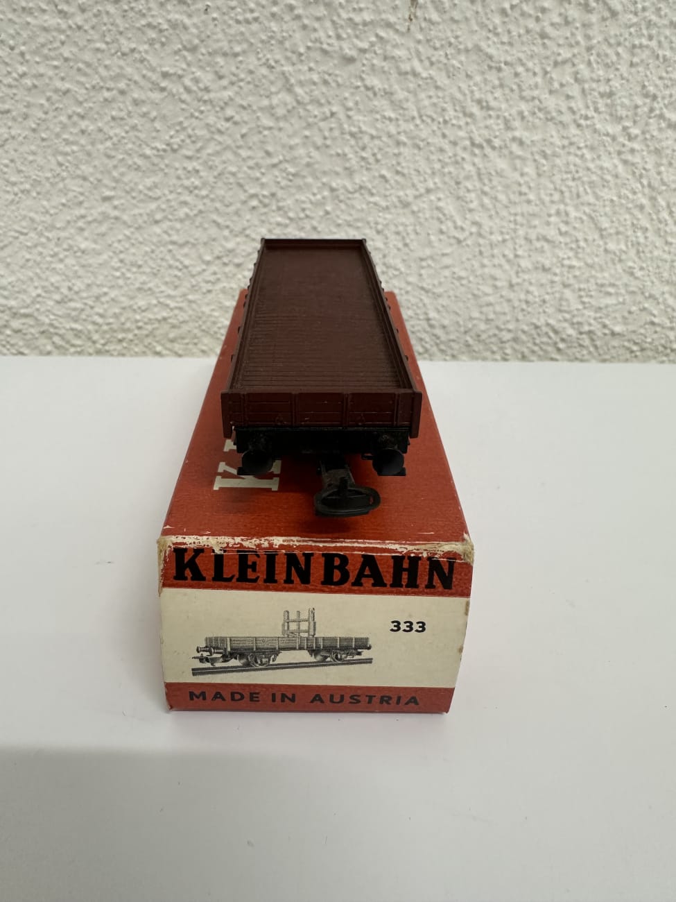 Vintage Kleinbahn Niederbordwagen braun Made in Austria