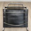 Vintage Freischwinger Stuehle schwarz Kunstleder verchromt