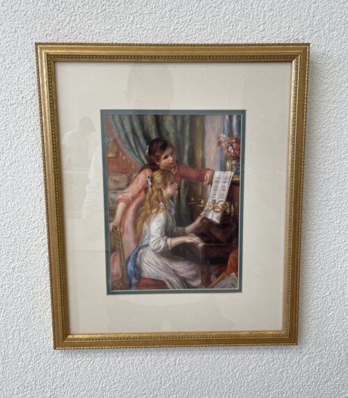 Vintage Kunstdruck Renoir Two Young Girls at the Piano