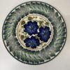 Vintage Keramik Flachteller mit blauem Blumenmuster Copenhagen
