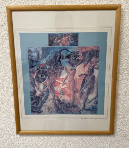 Kunstgrafik von Hans Erni „Olympia Myth and Reality“, 1986
