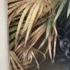 Modernes Ölgemälde Panther im Blattwerk auf Leinwand signiert