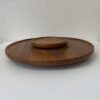 Vintage drehbare Servierplatte Holz Nissen Dänemark
