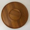 Vintage drehbare Servierplatte Holz Nissen Dänemark