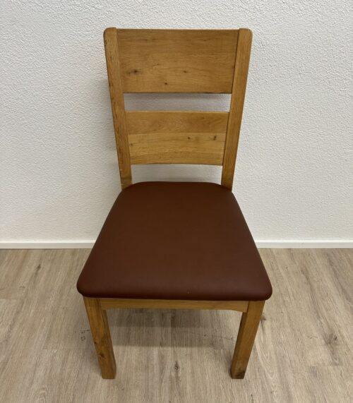 Esszimmerstuhl Set aus Holz mit gepolsterter Sitzfläche