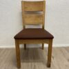 Esszimmerstuhl Set aus Holz mit gepolsterter Sitzfläche