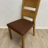 Esszimmerstuhl Set aus Holz mit gepolsterter Sitzfläche