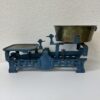 Vintage Küchenwaage blau mit Metallschale bis 5 kg