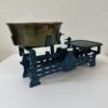 Vintage Küchenwaage blau mit Metallschale bis 5 kg