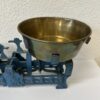 Vintage Küchenwaage blau mit Metallschale bis 5 kg