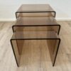 Vintage Nesttische transparent aus Kunststoff, 3-teilig