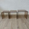 Vintage Nesttische transparent aus Kunststoff, 3-teilig