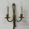 Vintage Wandlampe mit zwei Armen in Goldoptik