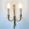 Vintage Wandlampe mit zwei Armen in Goldoptik