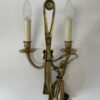 Vintage Wandlampe mit zwei Armen in Goldoptik