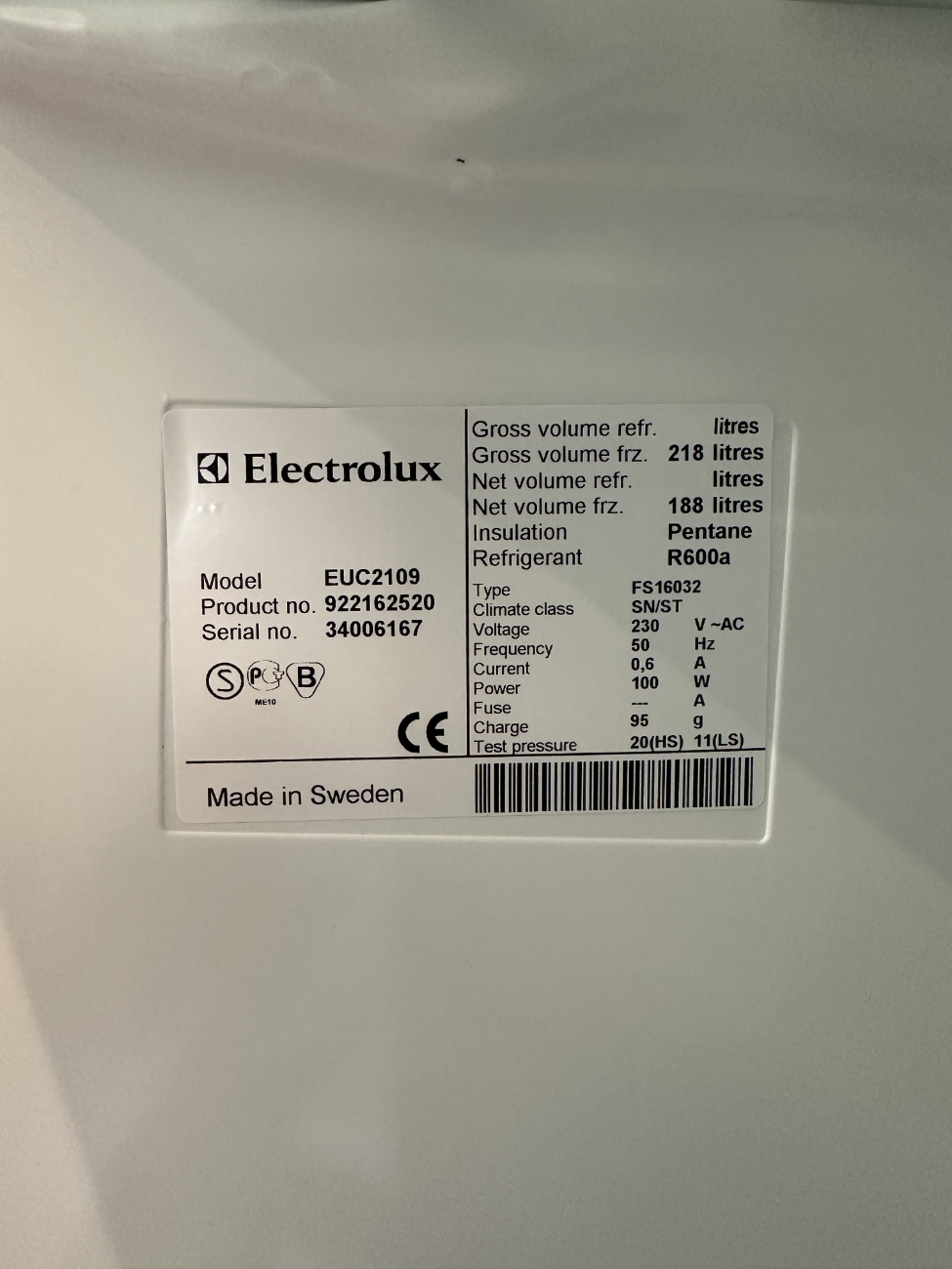 Electrolux Gefrierschrank EUC2109 mit 6 Schubladen – Bild 7