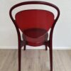 Stuhl "Parisienne" aus transparent rotem Kunststoff