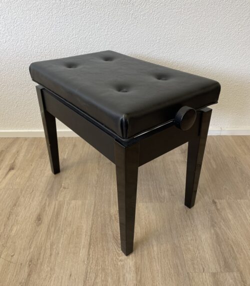 Klavierhocker mit Höhenverstellung schwarz