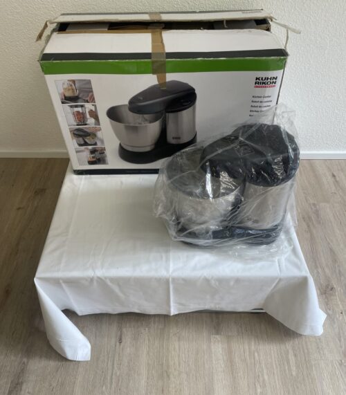 Kuhn Rikon Küchen-Center mit Edelstahl-Schüssel und Glas-Mixer