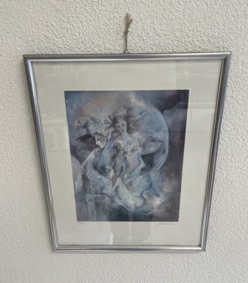 R.G. Sinfonie in Blau gerahmte Druckgrafik