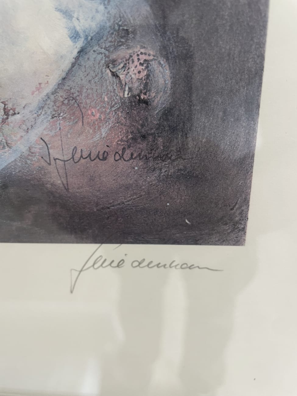 R.G. Sinfonie in Blau gerahmte Druckgrafik