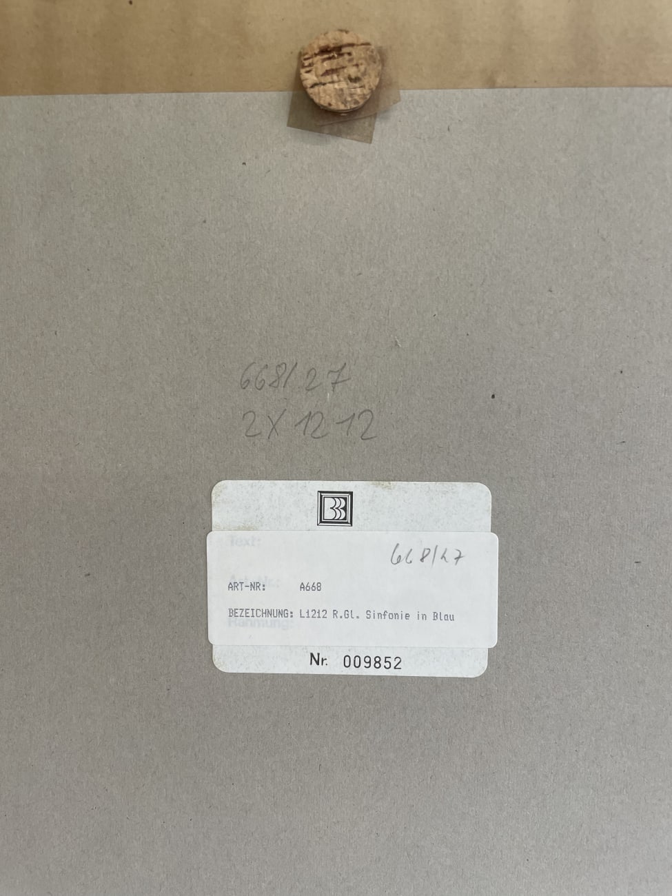 R.G. Sinfonie in Blau gerahmte Druckgrafik