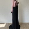 Rosa Clara Cocktailkleid schwarz rosa mit Spitze, Grösse 42