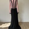 Rosa Clara Cocktailkleid schwarz rosa mit Spitze, Grösse 42