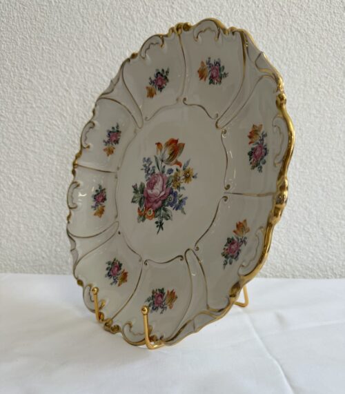 Porzellanteller VEB Ilmenau mit floralem Dekor 1977