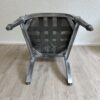 Sessel mit Metall-Holzgestell und Ripp-Polsterung
