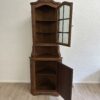 Vintage Glasvitrine Hängeschrank aus Massivholz im Landhausstil
