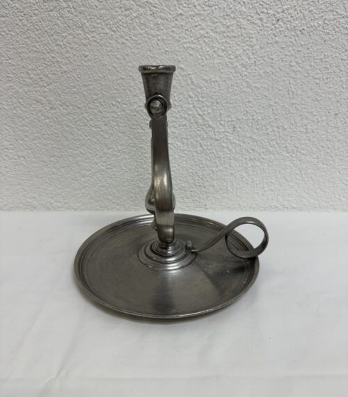 Vintage Metall Kerzenhalter mit Henkel rundem Fuss ca. 20 cm