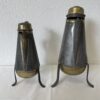 Vintage Kaffeekanne aus vernickeltem Metall mit Messing, 2 Grössen