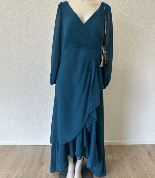 Abendkleid mit V-Ausschnitt in Petrol von Couture Club