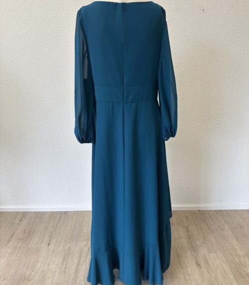 Abendkleid mit V-Ausschnitt in Petrol von Couture Club