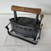 Dampfglätteisen aus Gusseisen mit Holzgriff Vintage